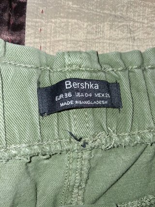 Pantalón corto verde mujer