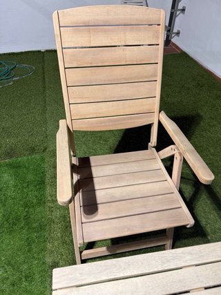 Conjunto jardín:2 sillas reclinables y mesa abatib