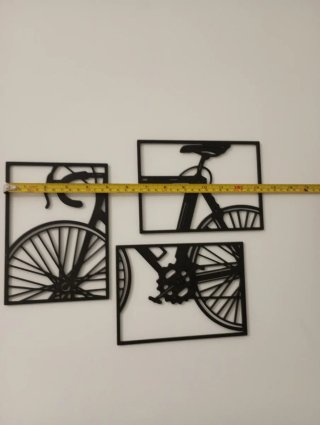 Set 3 Pannelli Sagoma Bicicletta