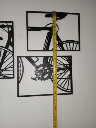 Set 3 Pannelli Sagoma Bicicletta