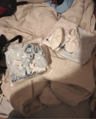 Conjunto polainas y zapatos bebé Calamaro