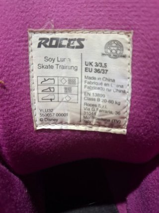 Patines rosas y amarillos talla 36