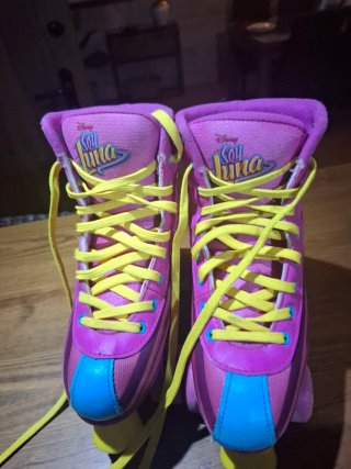 Patines rosas y amarillos talla 36