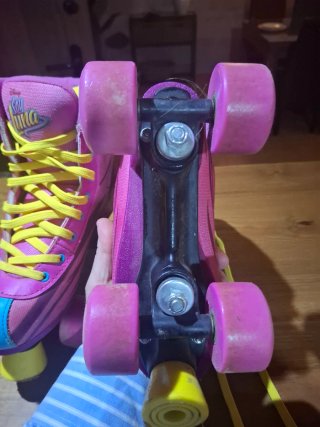 Patines rosas y amarillos talla 36