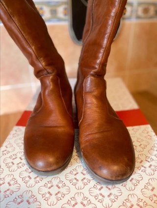 Botas de cuero marrones