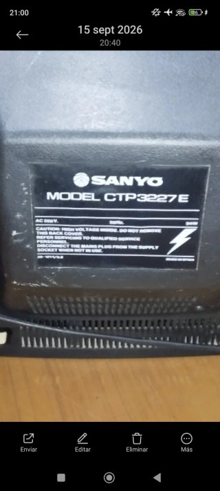 TV Sanyo Gris Tubo Pequeña