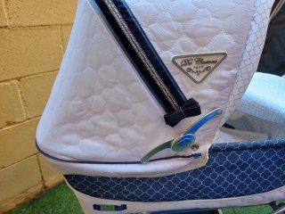 Carrito Muñecas Reborn Azul y Blanco