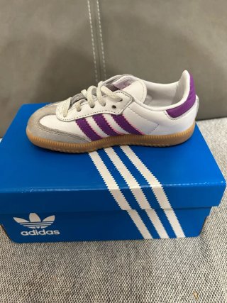 Adidas Samba Niña Blanco y Morado