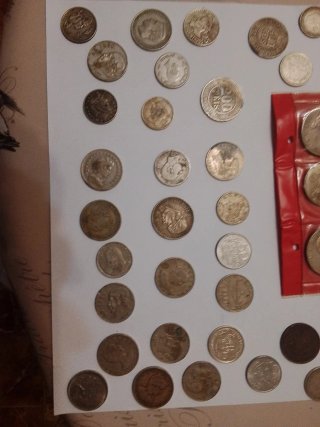 Lote monedas antiguas y plata