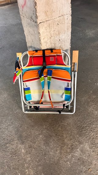 Silla de playa multicolor