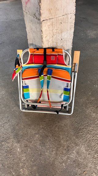 Silla de playa multicolor