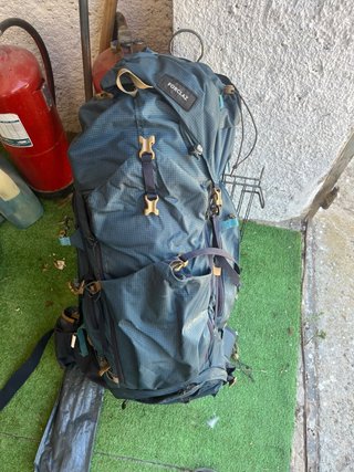 Mochila Forclaz Azul/Verde