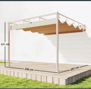 Pergola de jardín 3x3 beige