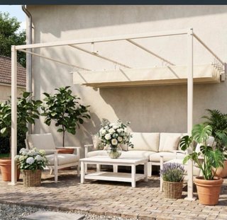 Pergola de jardín 3x3 beige