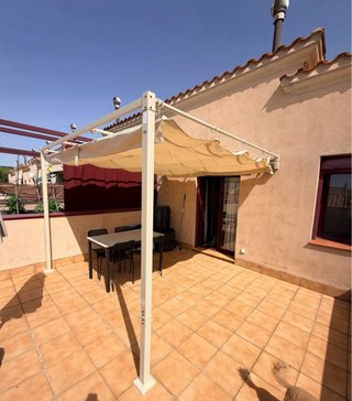 Pergola de jardín 3x3 beige