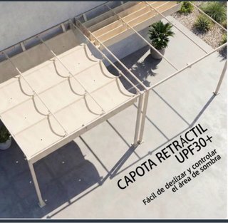 Pergola de jardín 3x3 beige