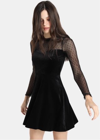 Vestido Terciopelo Negro Easy Wear