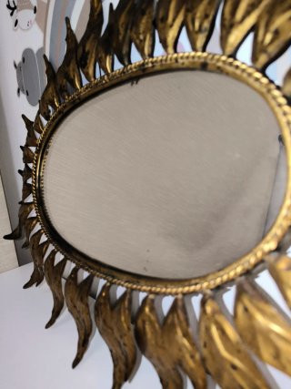 Espejo Sol Vintage Dorado