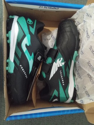 Zapatillas niño Joma fútbol negro/verde