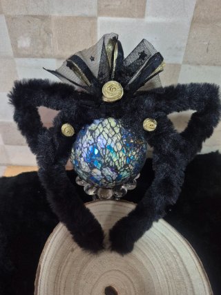 Diadema infantil pelo negro disfraz