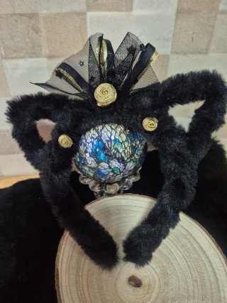 Diadema infantil pelo negro disfraz