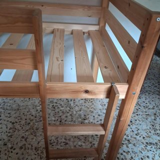 Cama Alta Madera 90x200