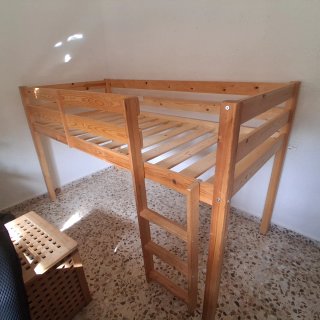 Cama Alta Madera 90x200