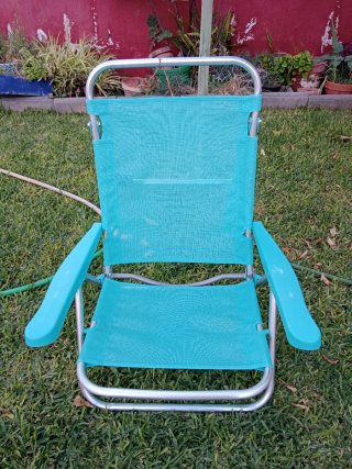 Sillón reclinable playa/camping azul
