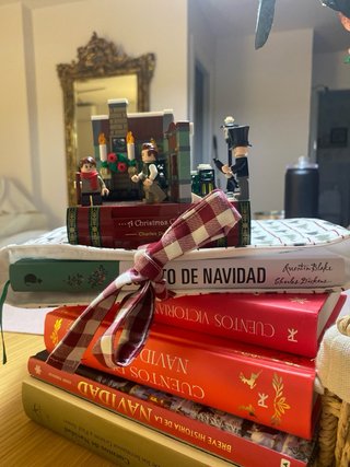 Funda hecha a mano. Motivos navideños