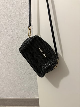 Bolso Bimba y Lola negro tejido