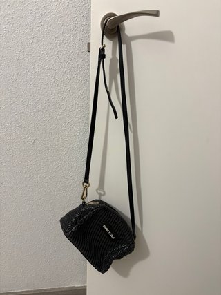 Bolso Bimba y Lola negro tejido