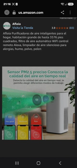 Purificador de aire inteligente Afloia