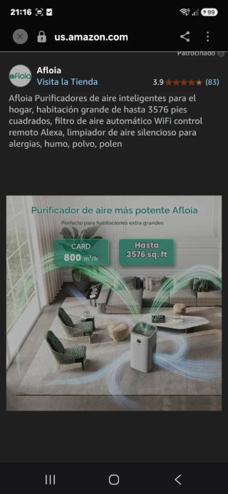 Purificador de aire inteligente Afloia