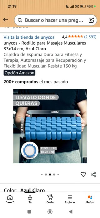 Esterilla de yoga y rodillo