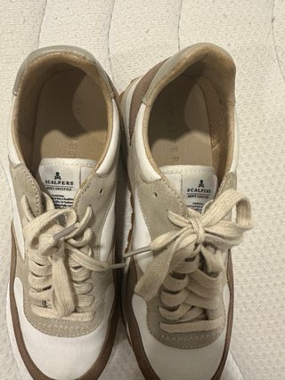 Zapatillas Scalpers Beige y Marrón