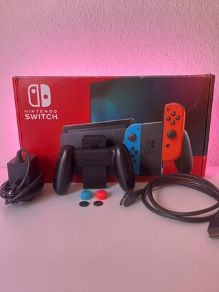 ¡IMPOLUTA! Ninteno Switch V2 más Accesorios