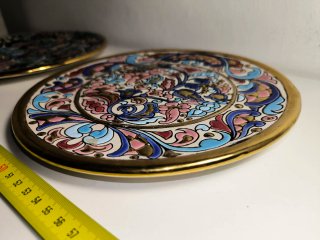 Juego de 2 Platos Decorativos Cerámica
