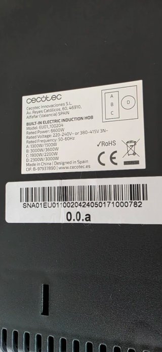 Vitrocerámica Cecotec Bolero Squad I 3001 Flex