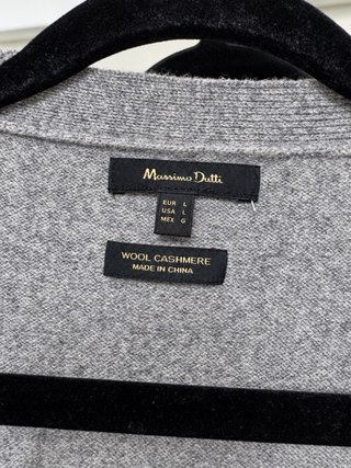 Cárdigan Massimo Dutti gris cashmere