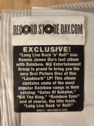 Rainbow Long Live Rock 'n' Roll Picture Disc
