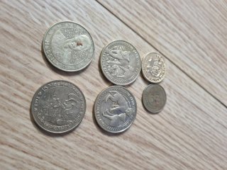 Lote de 6 monedas antiguas variadas