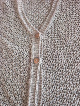 Cardigan Benetton bambina beige 6/7 anni 120 cm