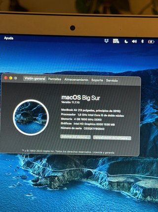 MacBook Air 13 2015 i5 4GB 128GB SSD