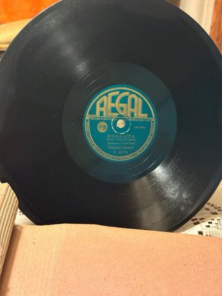 Discos antiguos de pizarra Gramofono