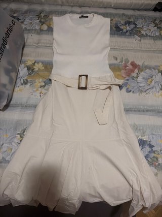 Vestido Zara Beige Talla M