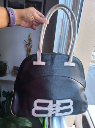 Borsa Balenciaga Monday Bowling Vintage Nero