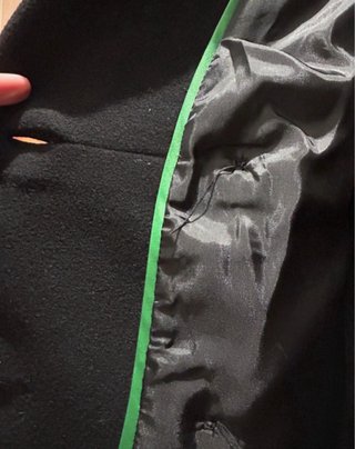 Abrigo paño negro talla 40-42