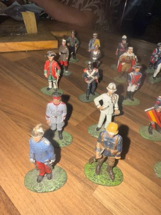 Lote 50 Soldados Plomo Pintados Mano