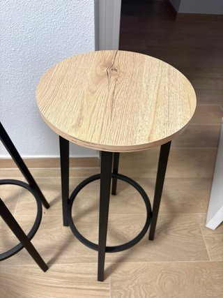Taburetes Altos Madera y Metal (2uds)