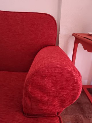 Sofá de 3 plazas rojo